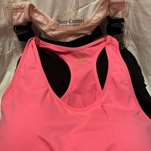 Juicy Couture bra set , 3x size , 3 colors , Pink , Black and Tan.